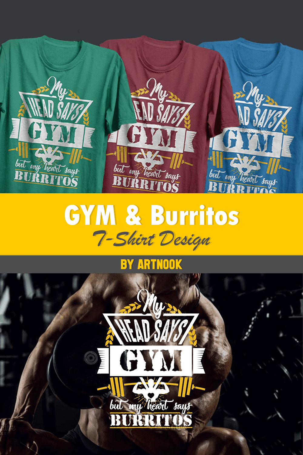 gym burritos t shirt design pinterest
