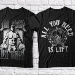 12 gym t-shirt designs By Vozzy Vintage Fonts and Graphics