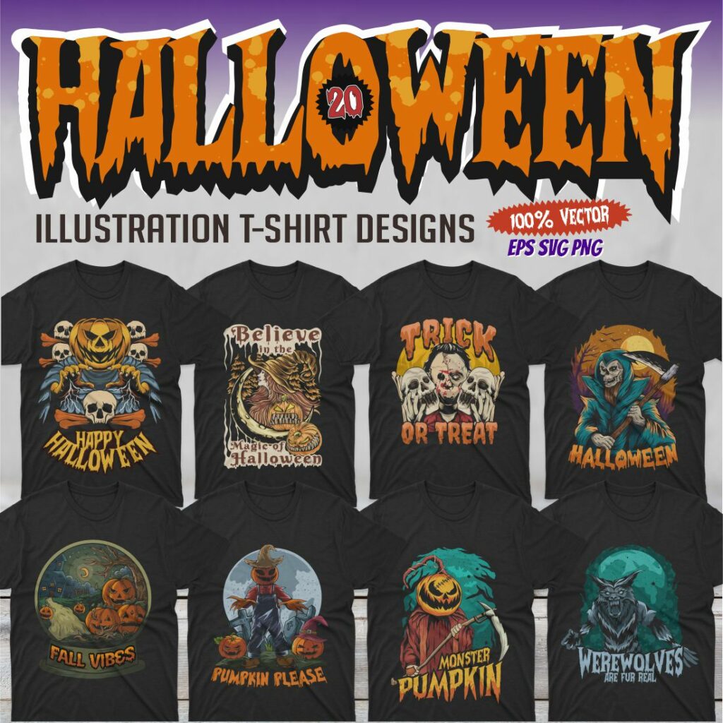 Spooky Halloween Tshirt Designs SVG MasterBundles