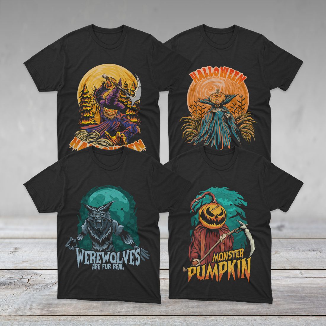 Horror Halloween T-shirt Designs SVG cover image.