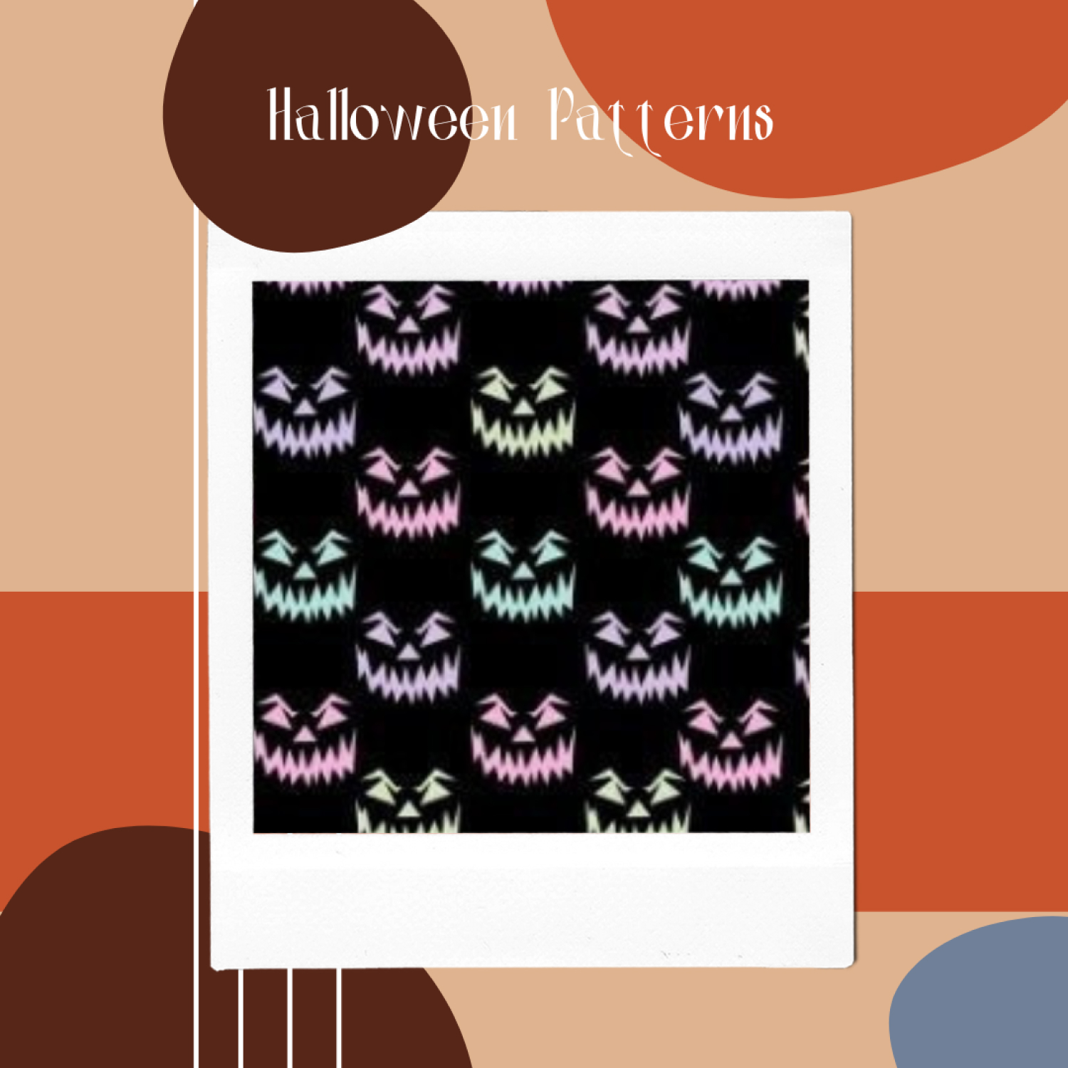 Halloween Patterns Paper, Background KDP.