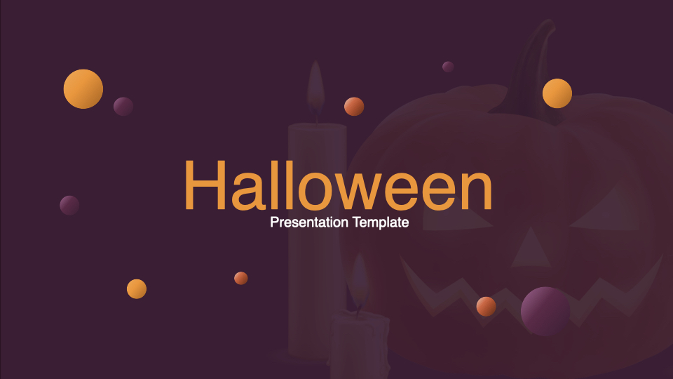 Purple template with an orange font for Halloween topics.