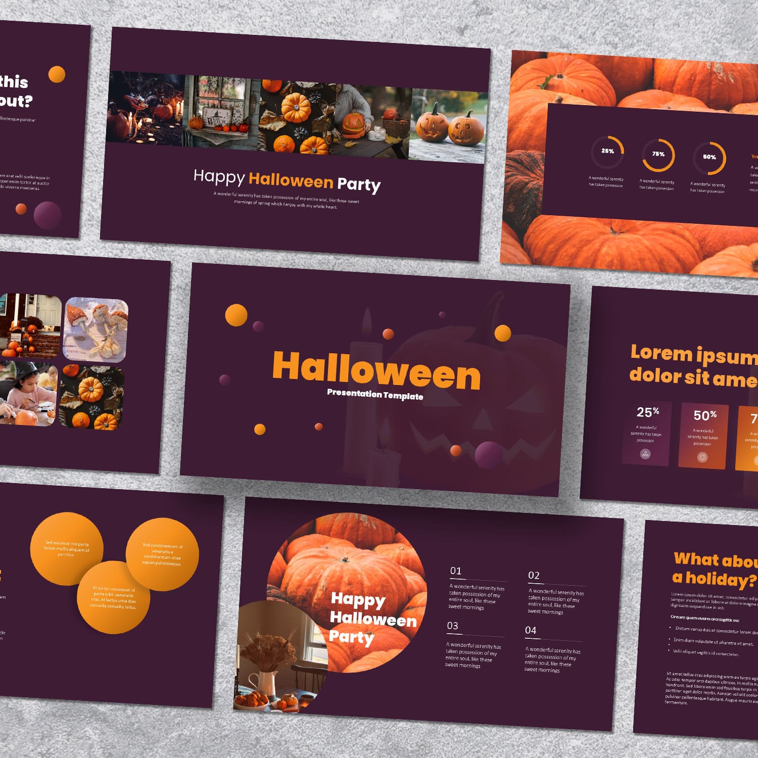 halloween presentation template cover.