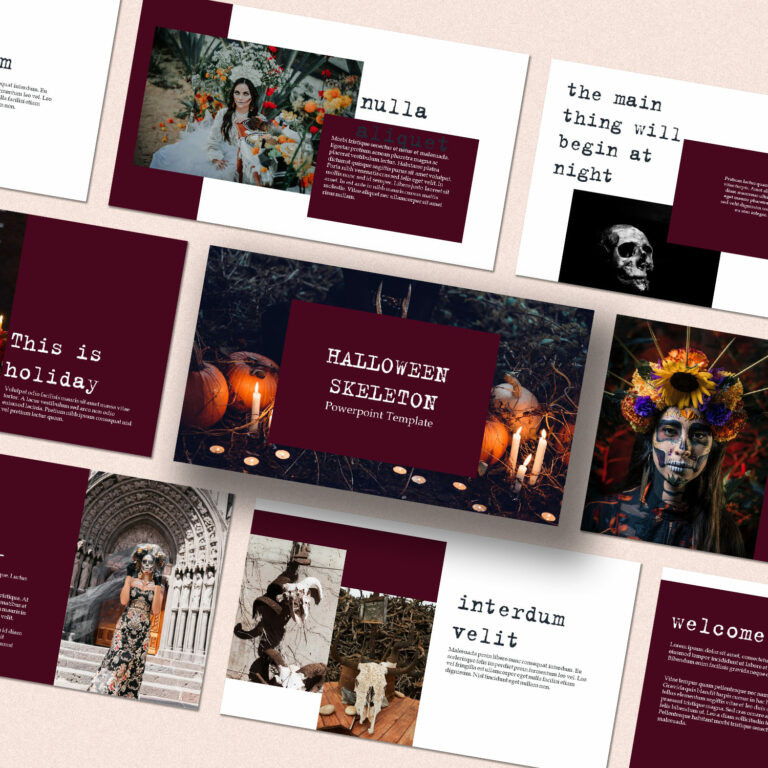 Halloween Skeleton Powerpoint Template MasterBundles