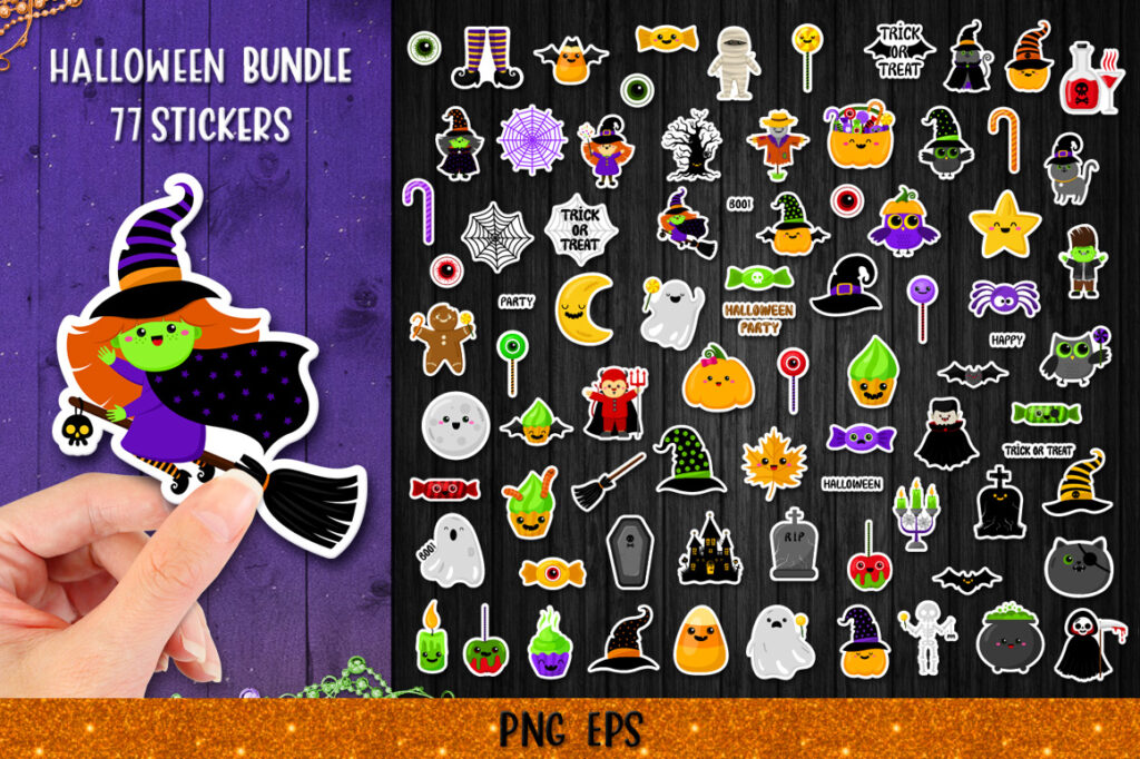 Halloween Stickers Bundle MasterBundles