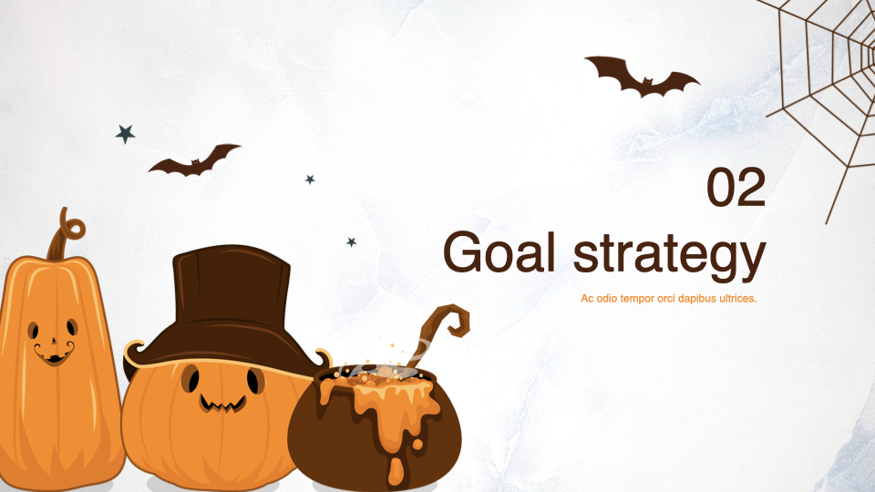 Slide for your strategy in a Halloween style.