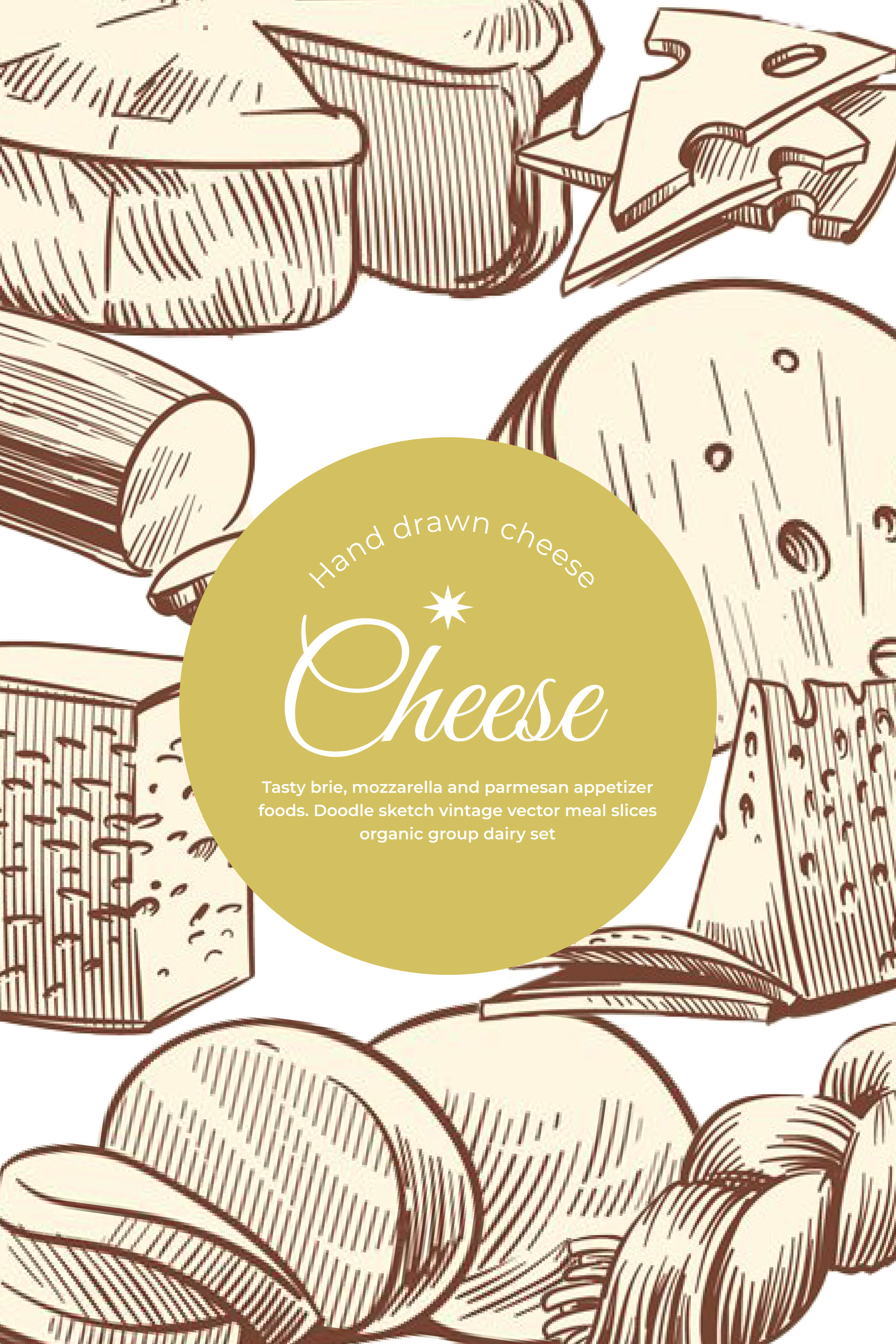 Collection of gorgeous images of various cheeses.