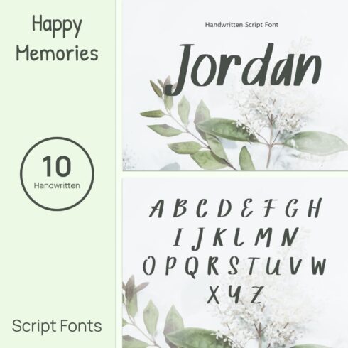 Happy Memories – 10 Handwritten Script Fonts.