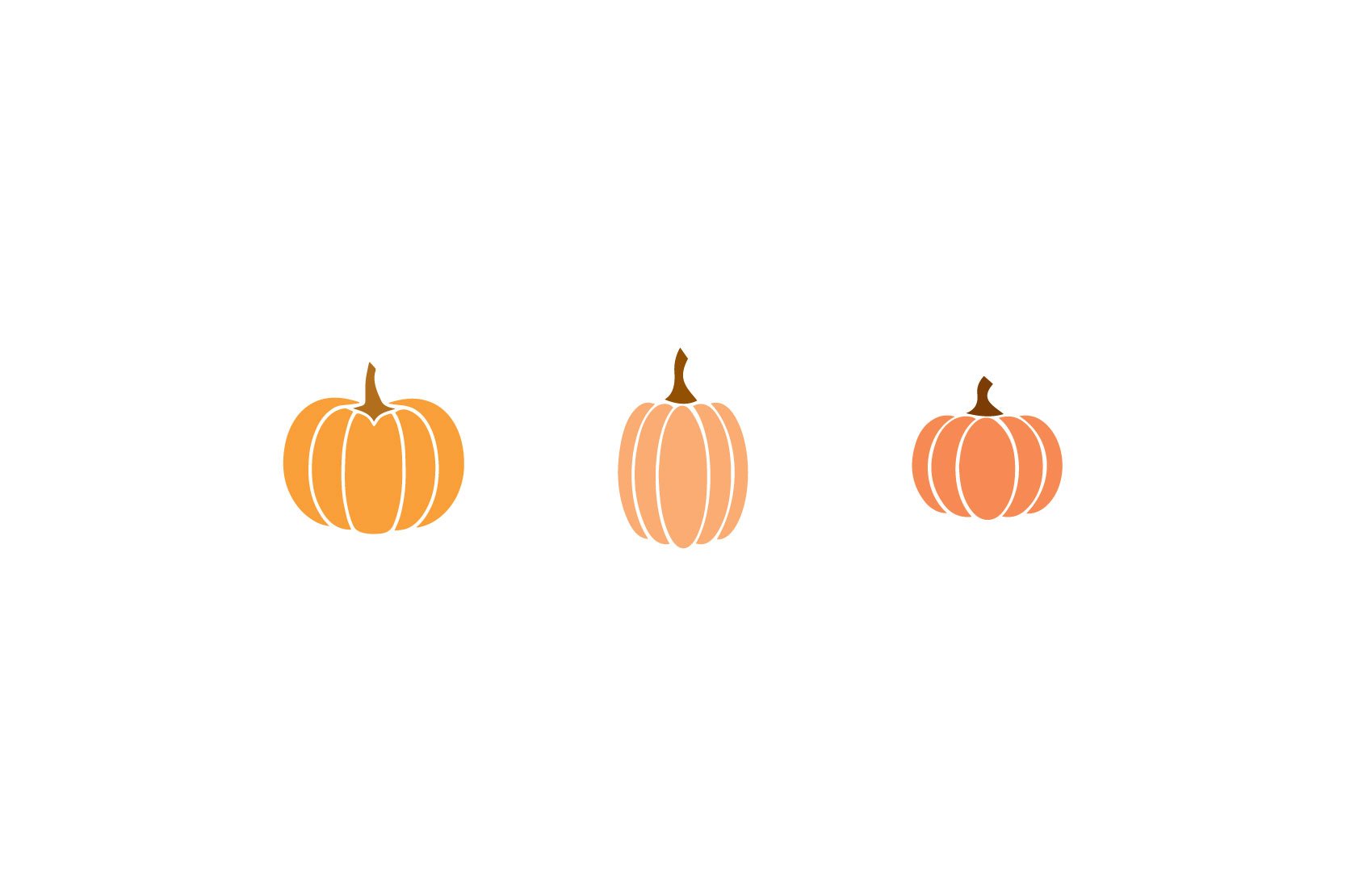 Three pumpkins types.