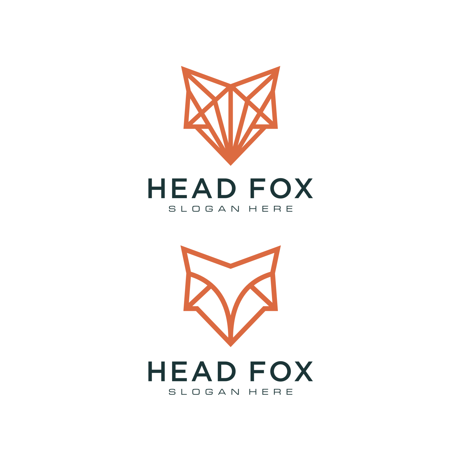 Head Fox Logo Vector Line Style cover image.