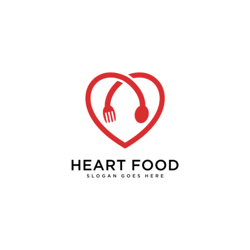 Heart Food Logo Design Vector cover image.