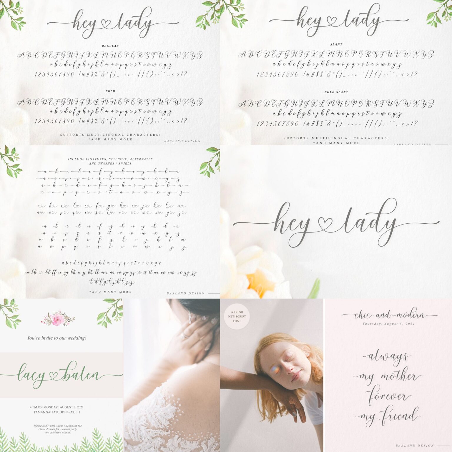 Hey Lady Script Modern Font – MasterBundles