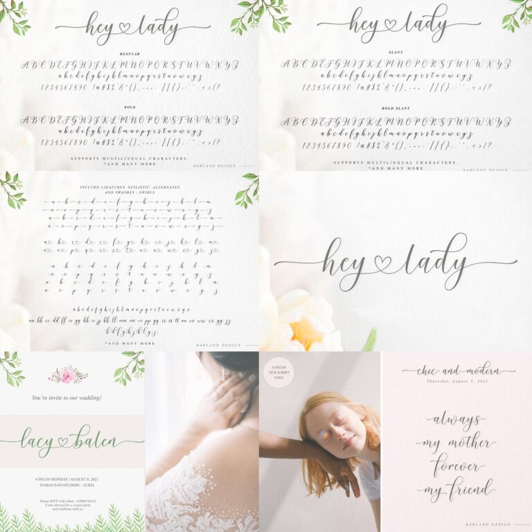 Hey Lady Script Modern Font – Masterbundles