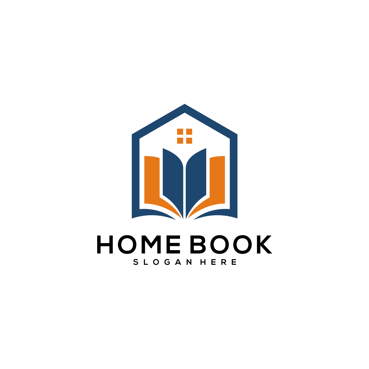 Home Book Logo Vector Design presentation.