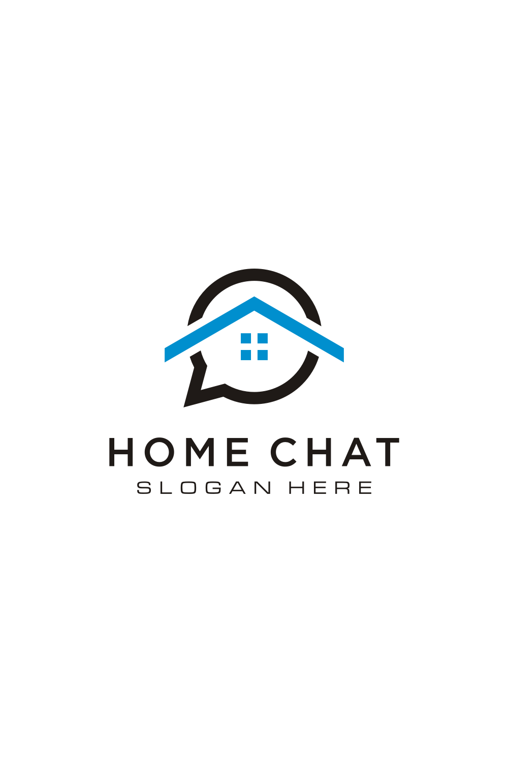 Creative Home Chat Combine Icon pinterest image.