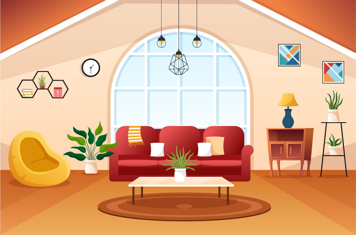 10 Home Decor Living Room Illustration furniture.