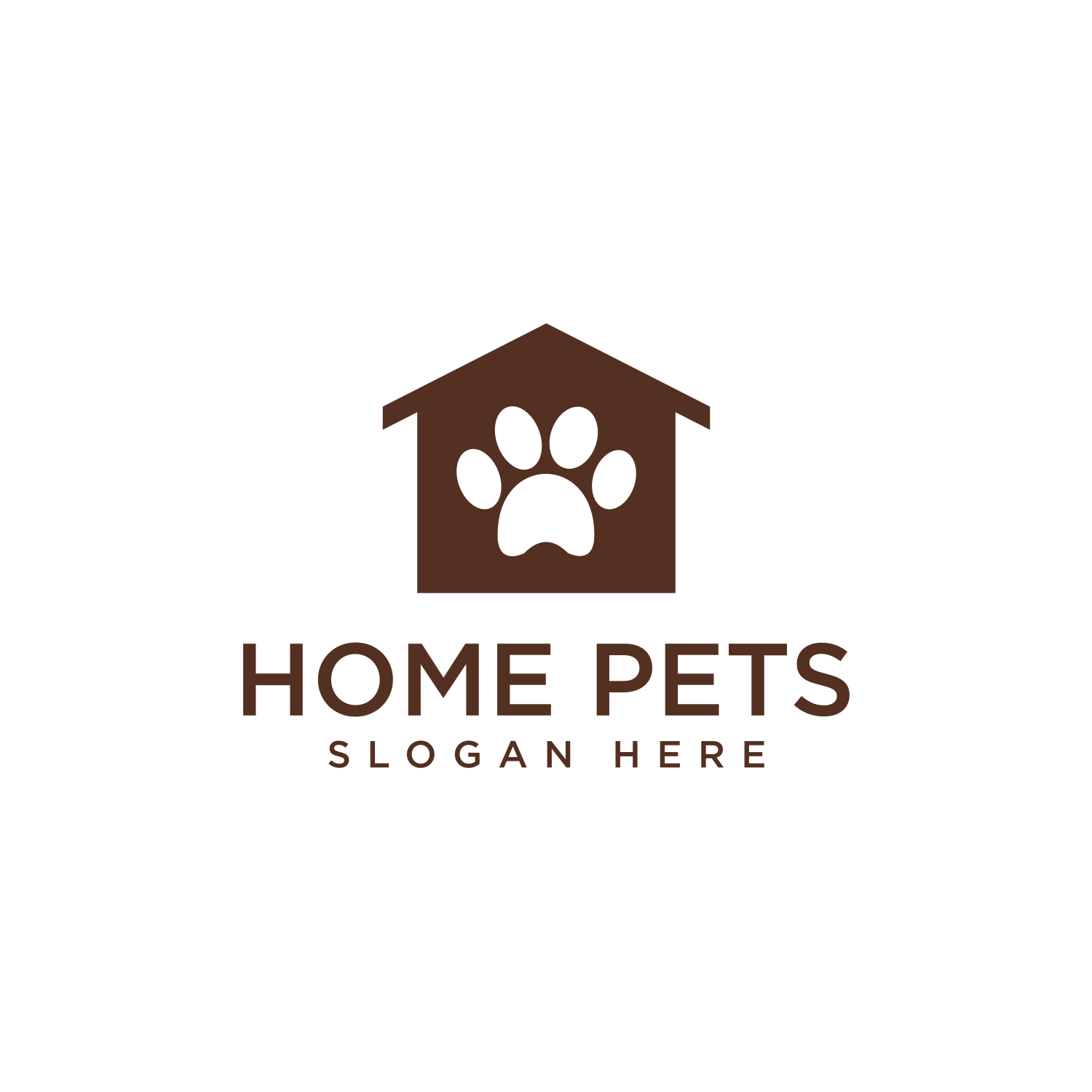 Pets Home Logo Vector Design presentation.