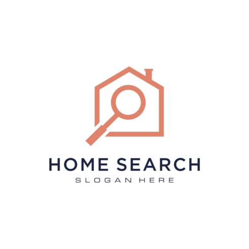 Home and Magnifying Glass Real Estate Logo Design cover image.