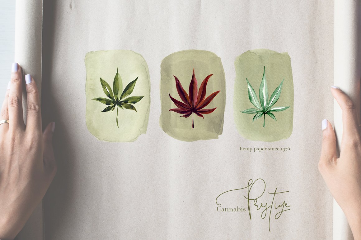 I Love Cannabis - Watercolor Set.