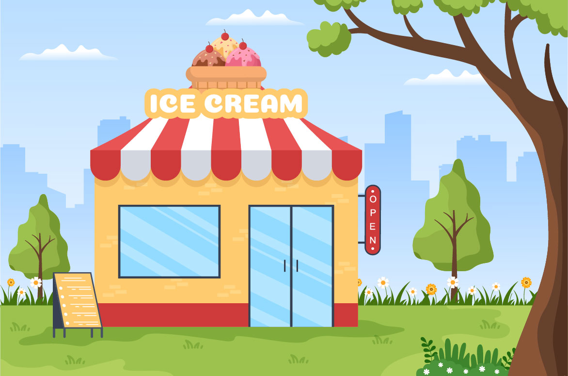 Ice Cream Illustration Preview image.