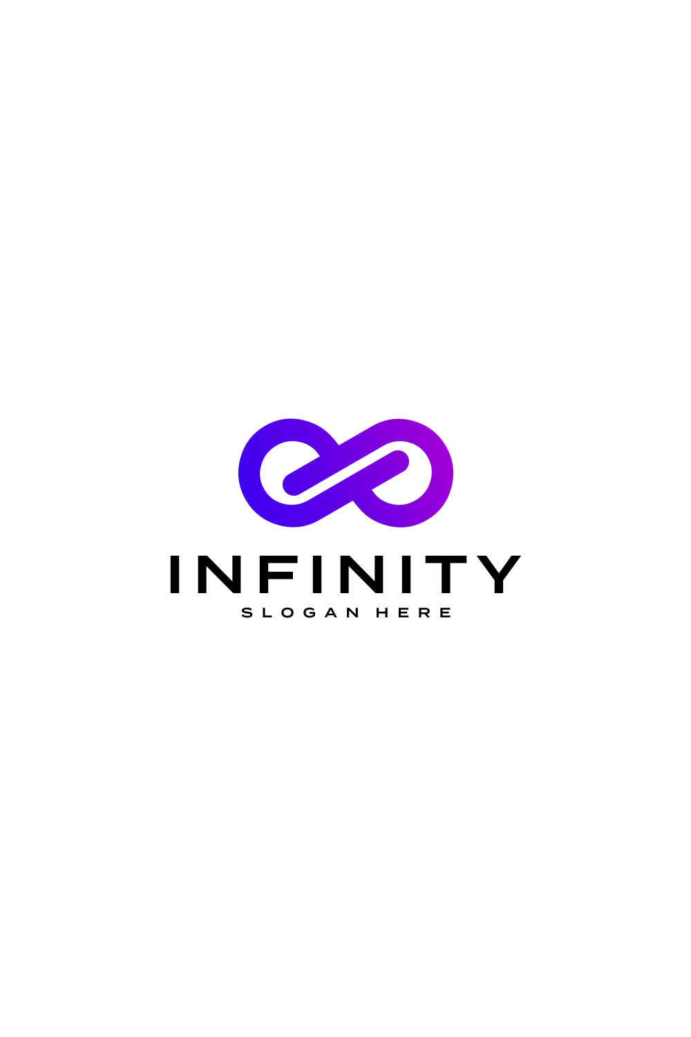 Infinity Tech Logo with Line Art Style pinterest image.