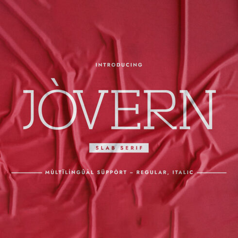 Jovern Slab Serif Font main cover.