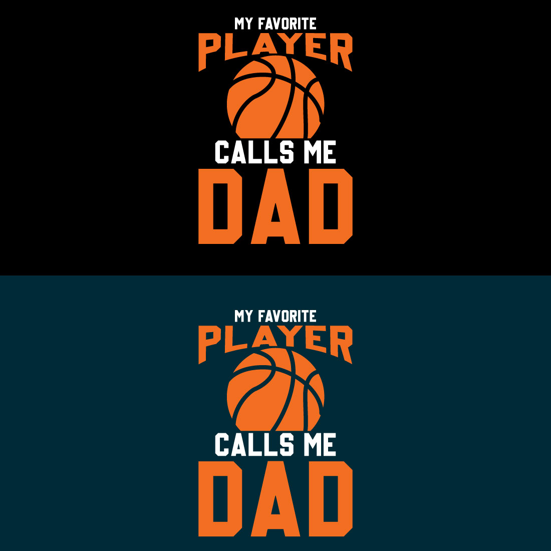 5 Print-Ready My Favorite Player Calls Me Dad T-Shirt Design Bundle preview image.