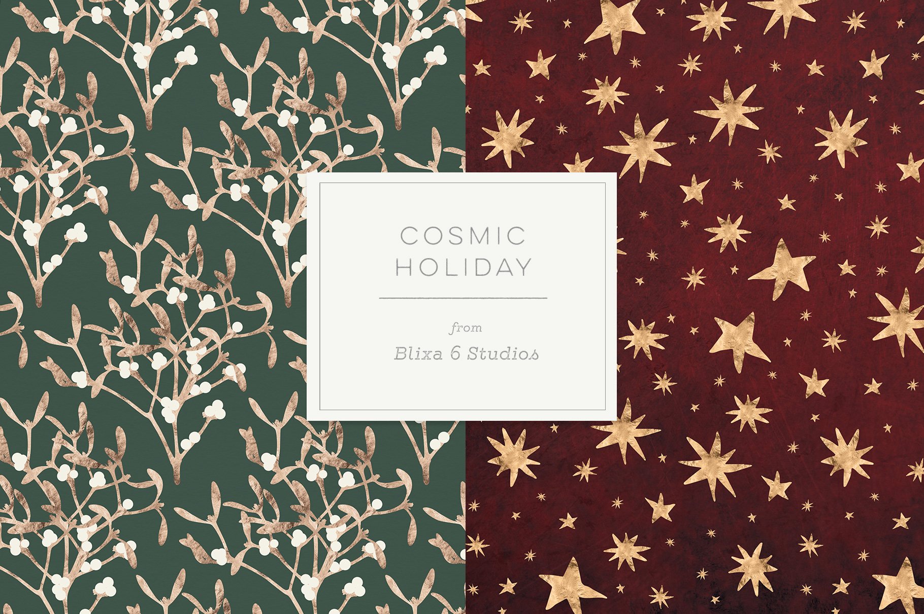 Cool holiday textures in two options.