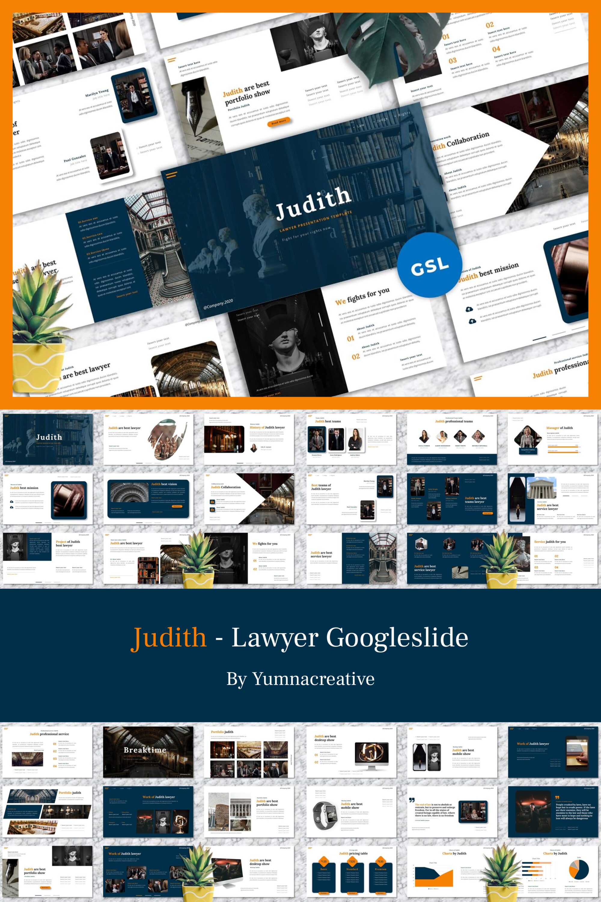 Judith Lawyer Google Slide - pinterest image preview.