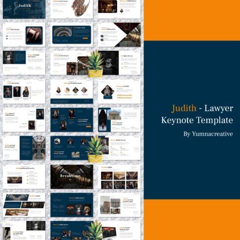 Judith lawyer keynote template - main image preview.