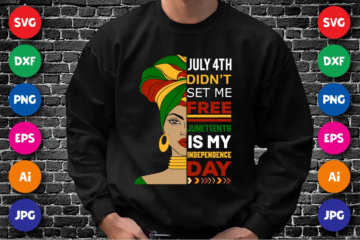 Black hoodie with images of a colorful afro girl.