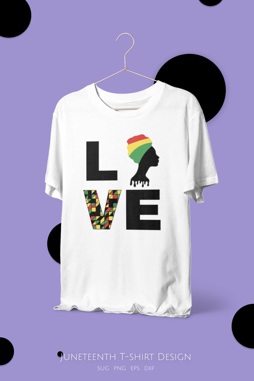 White T-shirt with gorgeous black Love print.