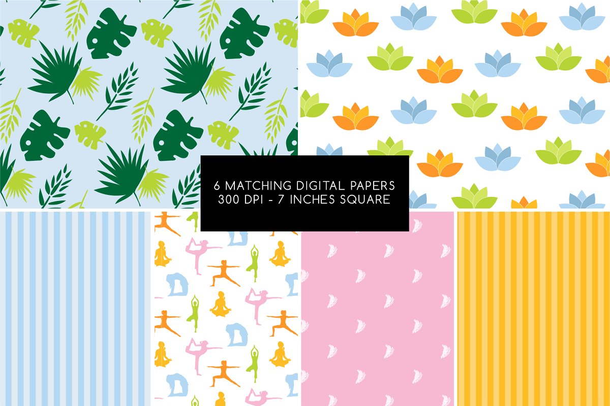 You will get 6 matching digital papers.