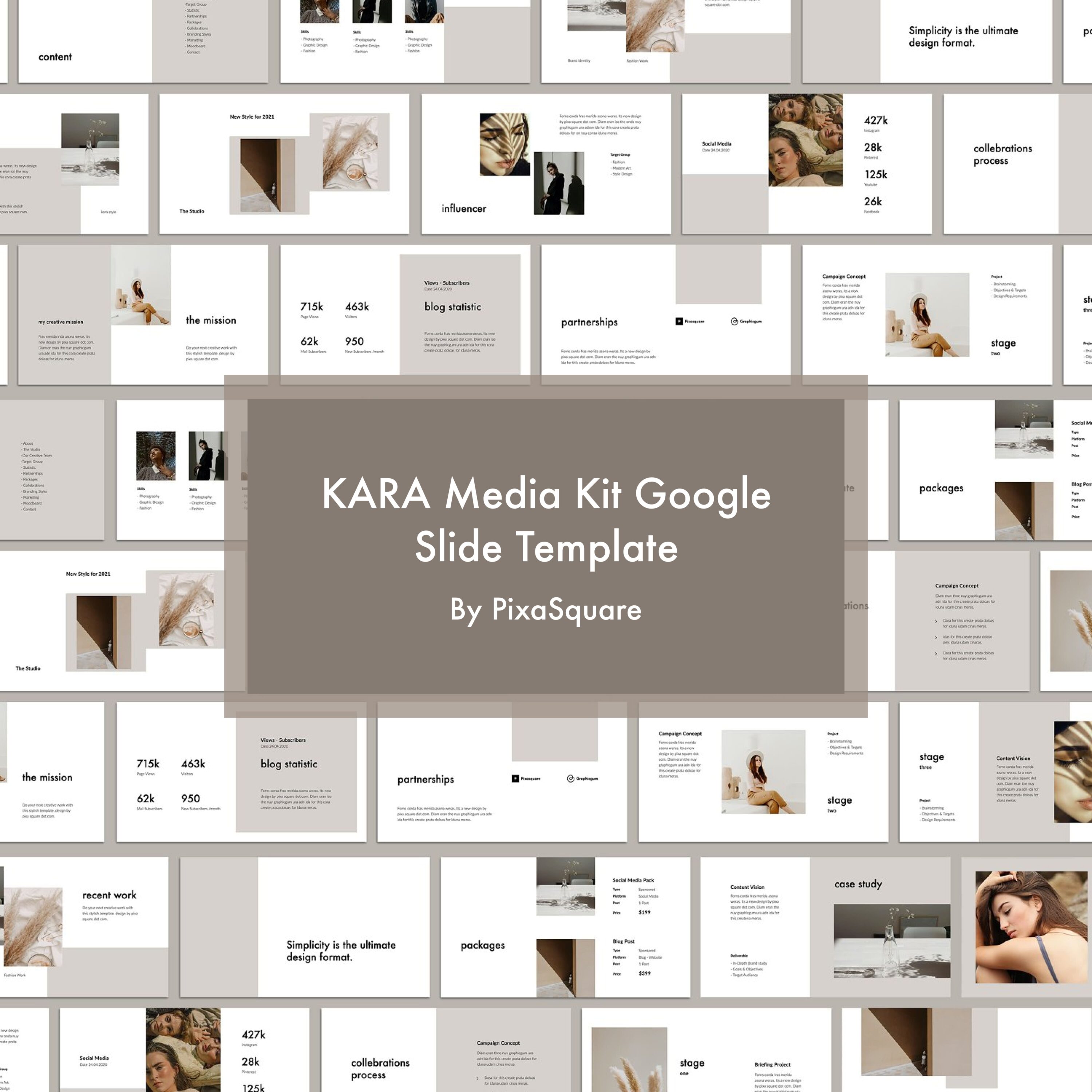 KARA Media Kit Google Slide Template.