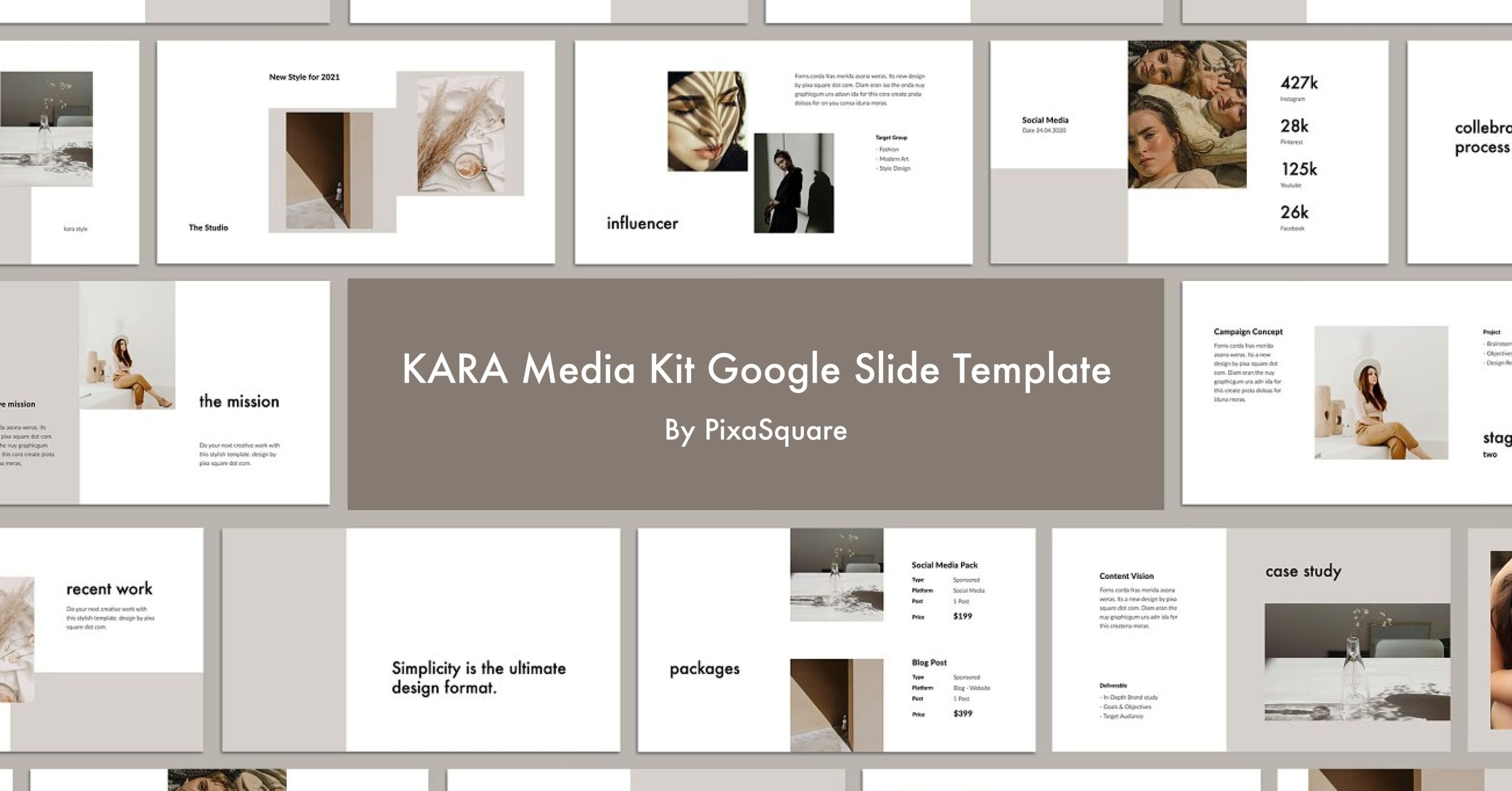 KARA Media Kit Google Slide Template – MasterBundles