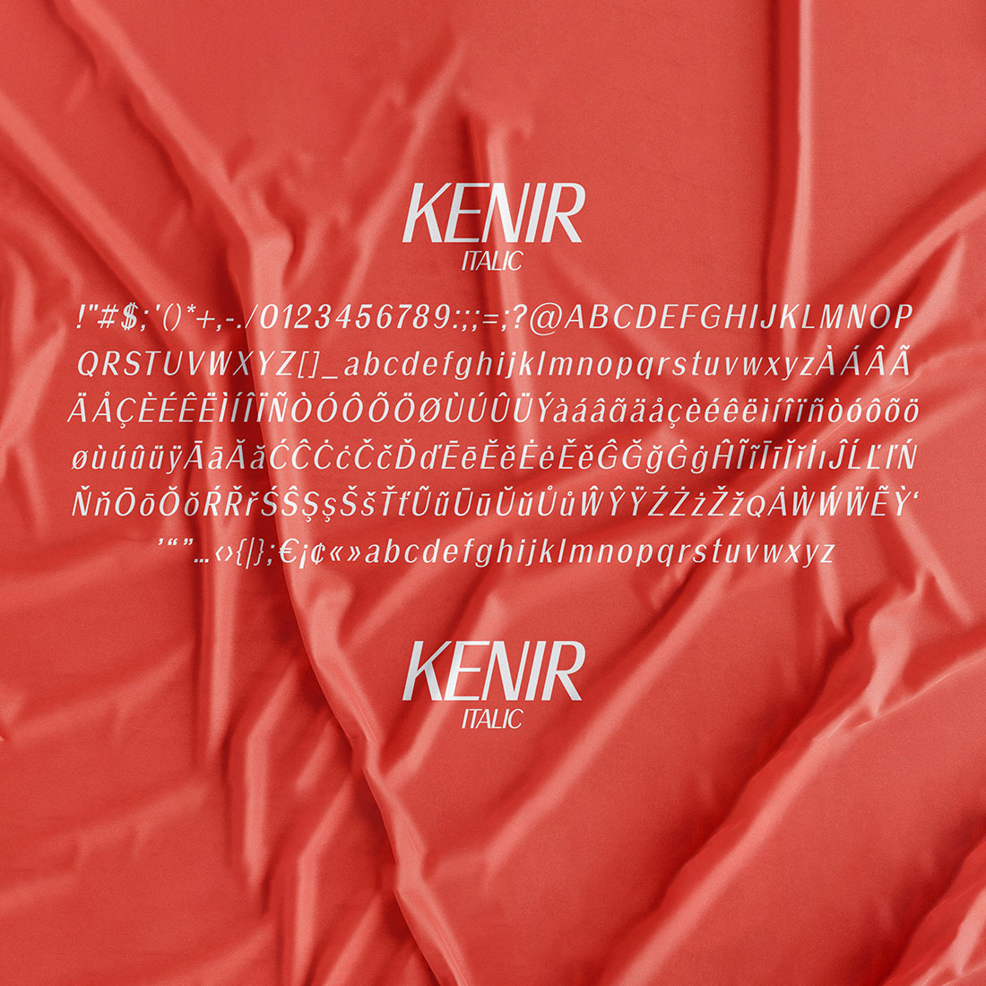 Kenir Modern Sans Serif Font example preview.