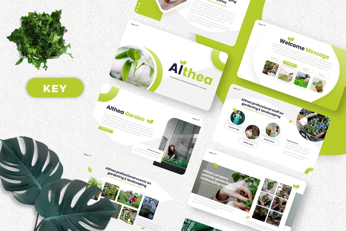 Cover image of Althea - Gardening Keynote Templates.
