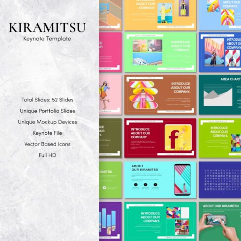 Kiramitsu keynote template - main image preview.