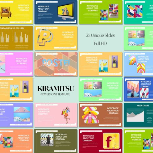 Kiramitsu powerpoint template - main image preview.