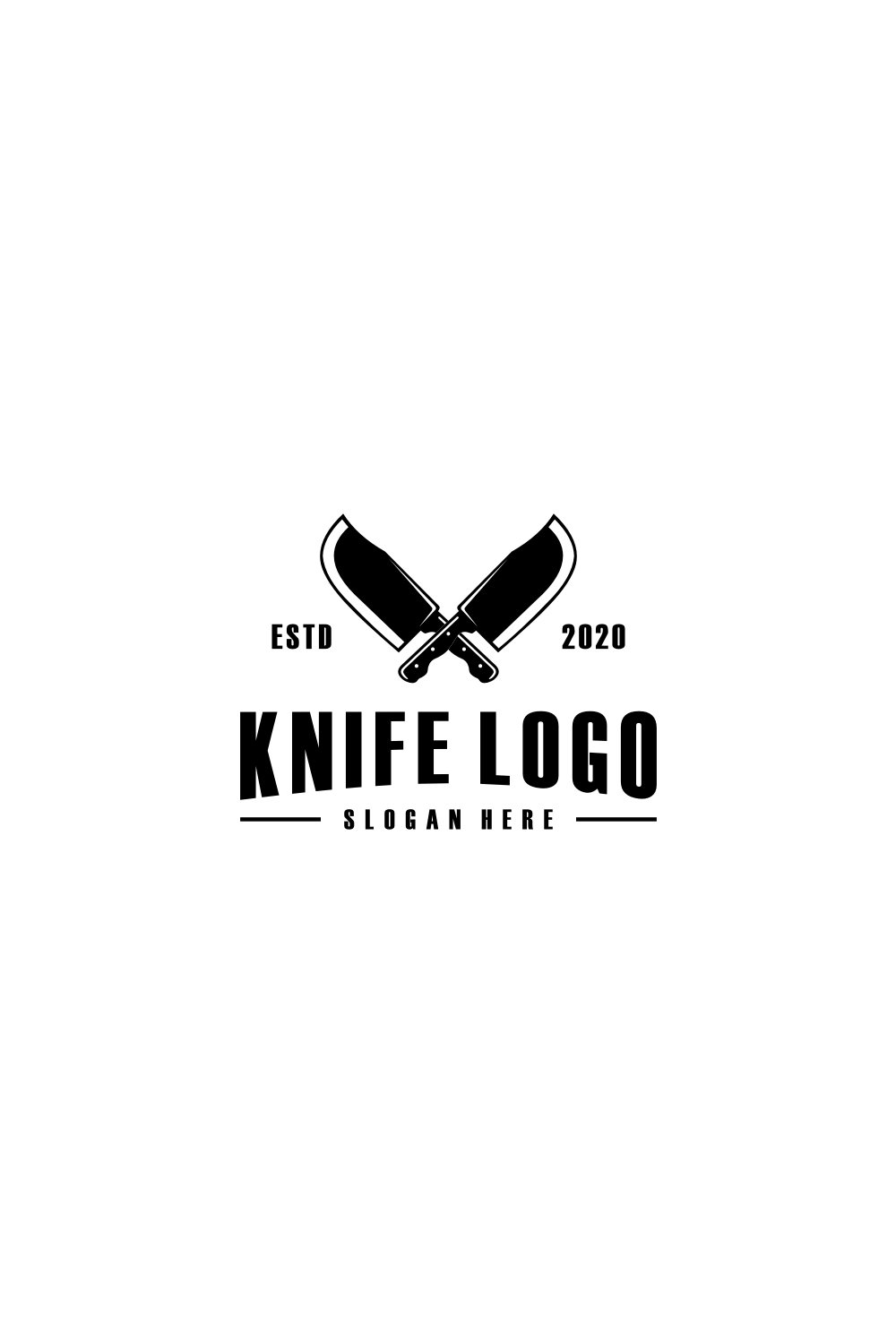 Butcher Knife Logo Design Emblem preview.