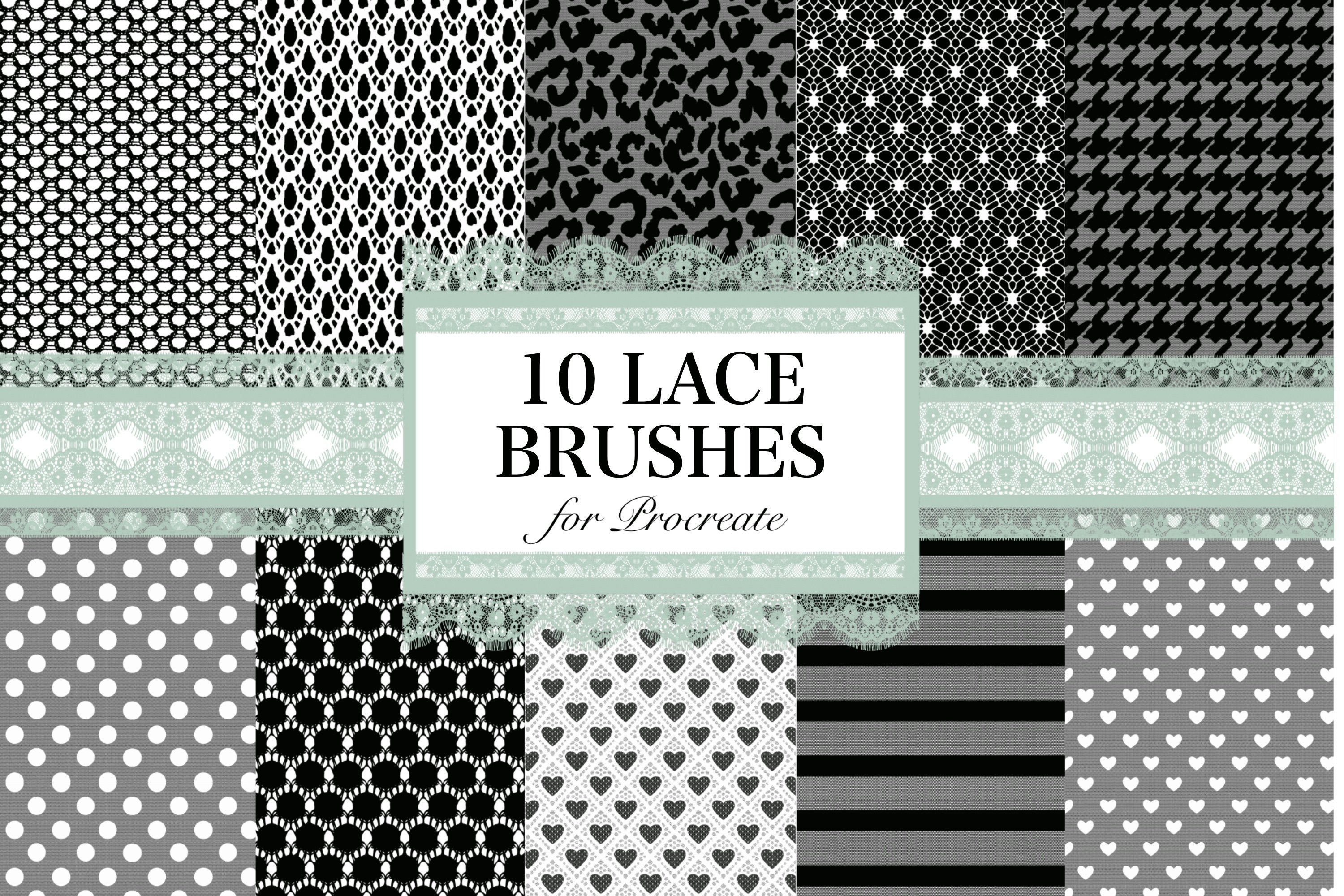 10 Lace Brushes.