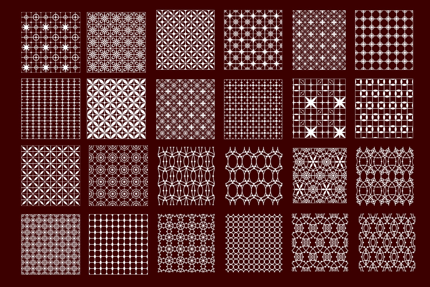 24 Lace Seamless Patterns.