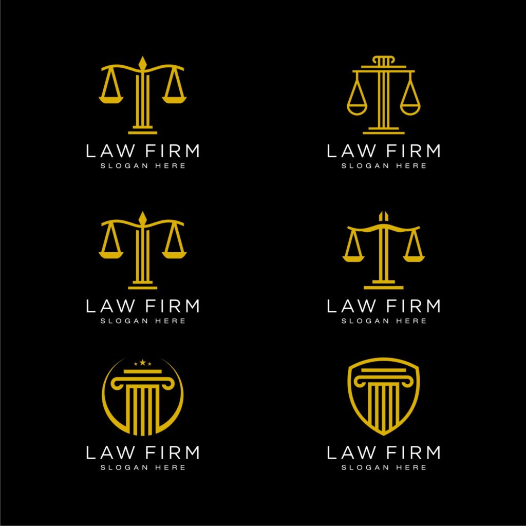 law firm and shield logo design vector | MasterBundles