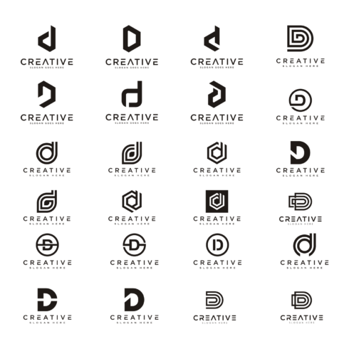 Set of Initials D Logo Vector Design Template cover image.