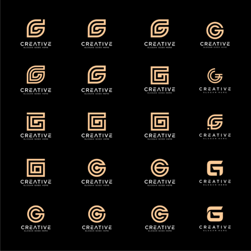 Set of Initial Letter G Vector Logo Design cover image.