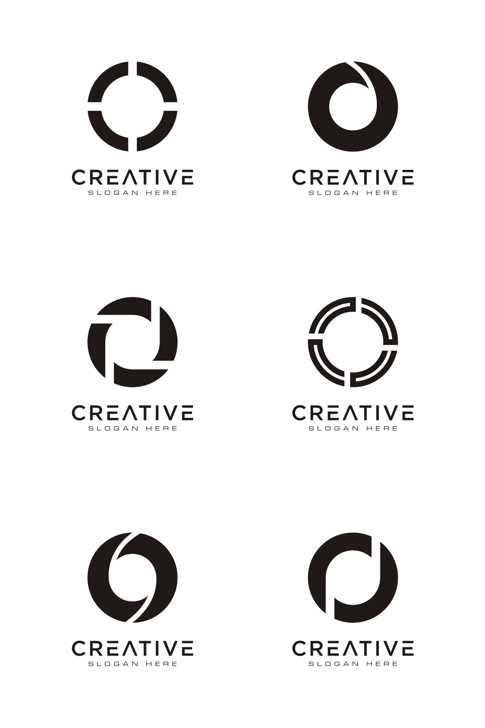 Collection of Logos O Vector Design pinterest image.