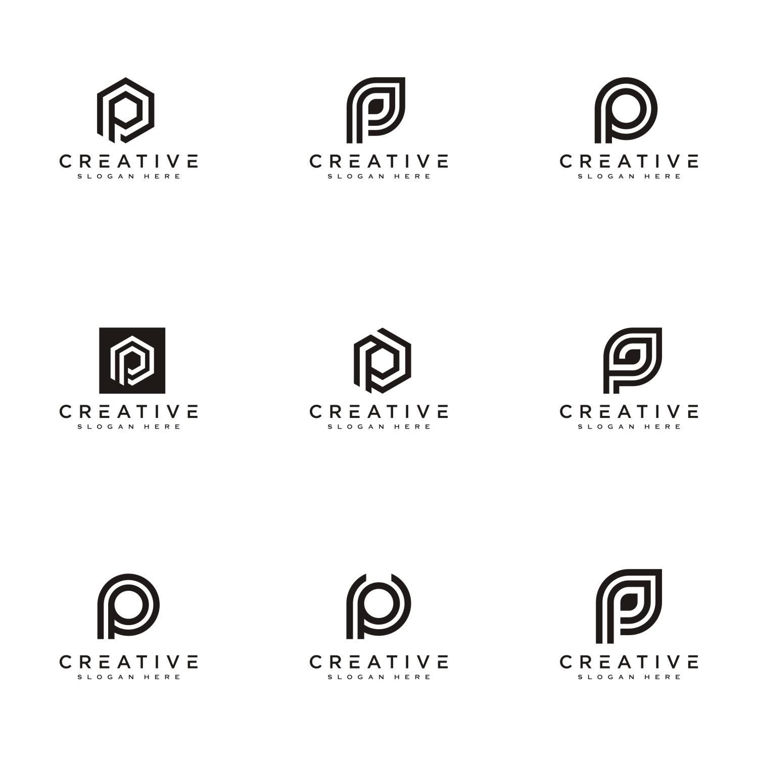 Premium Vector  Abstract initial letter p logo design. alphabet letter  icon logo p. icon in retro vintage style