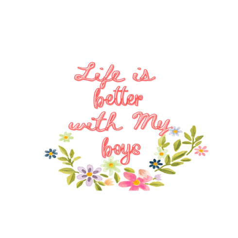 Life Is Better With My Boys T-Shirt Design PNG cover image.