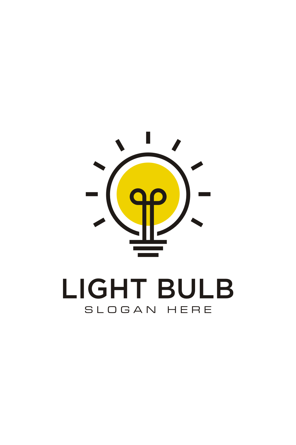 Light Bulb Logo Design Vector Pinterest preview.