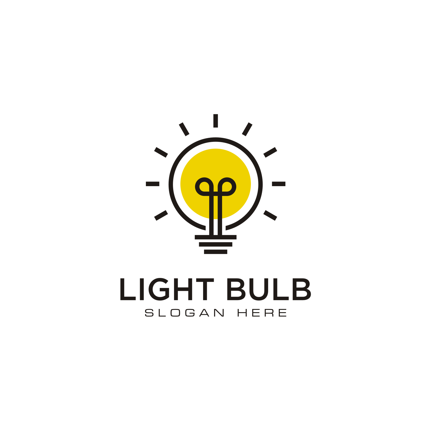 Light Bulb Logo Design Vector presentation.